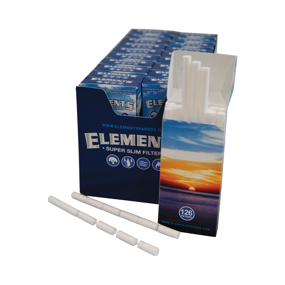 Elements – Super Slim Filters (126 unidades) - Zativa Smoke Store