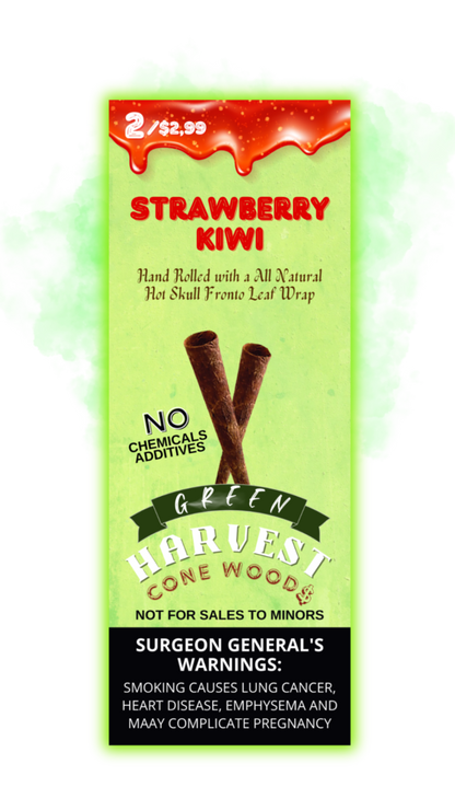 Green Harvest Cone Woods – Strawberry Kiwi - Zativa Smoke Store