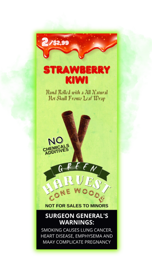 Green Harvest Cone Woods – Strawberry Kiwi - Zativa Smoke Store