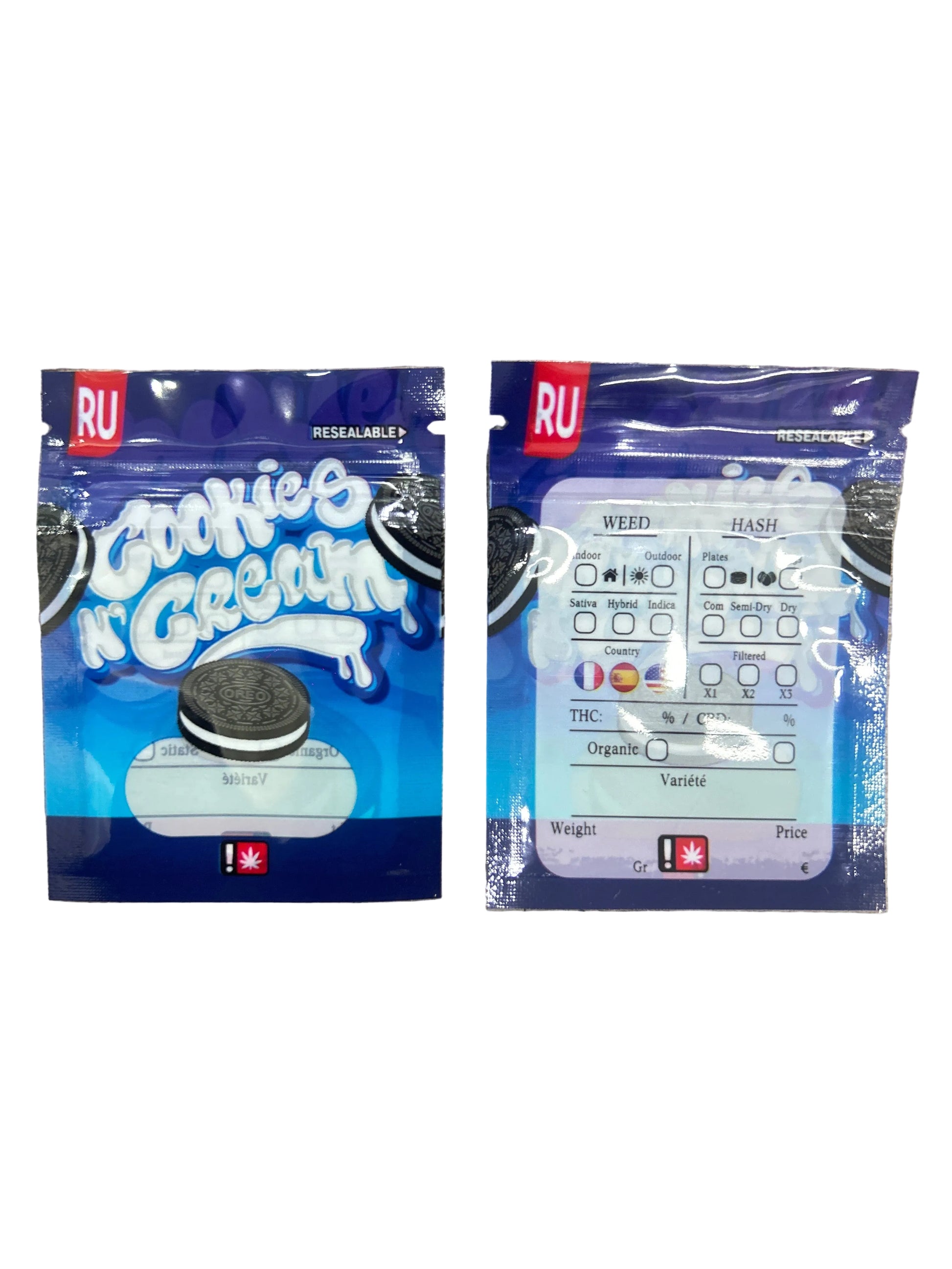ZIPLOC - 1G Cookies Cream (100 Unds) - Zativa Smoke Store