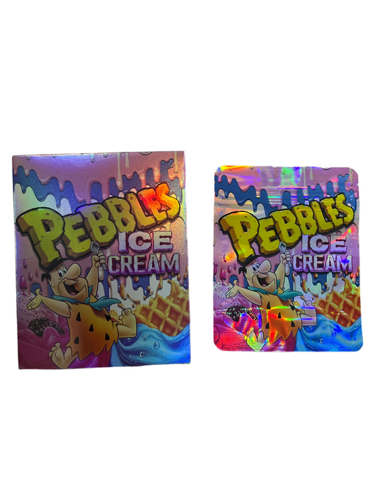 Ziploc 3.5g + Caja (10 Unids) Pebbles Ice Cream - Zativa Smoke Store