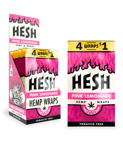 HESH Hemp Wraps – Pink Lemonade (4 Hemp Wraps) - Zativa Smoke Store