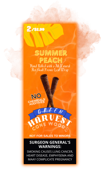 Green Harvest Cone Woods – Summer Peach - Zativa Smoke Store