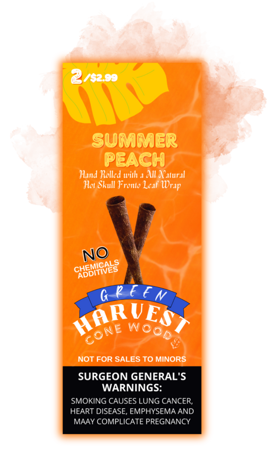 Green Harvest Cone Woods – Summer Peach - Zativa Smoke Store