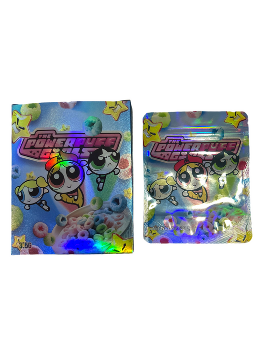Ziploc 3.5g + Caja (10 Unids) Power Puff - Zativa Smoke Store