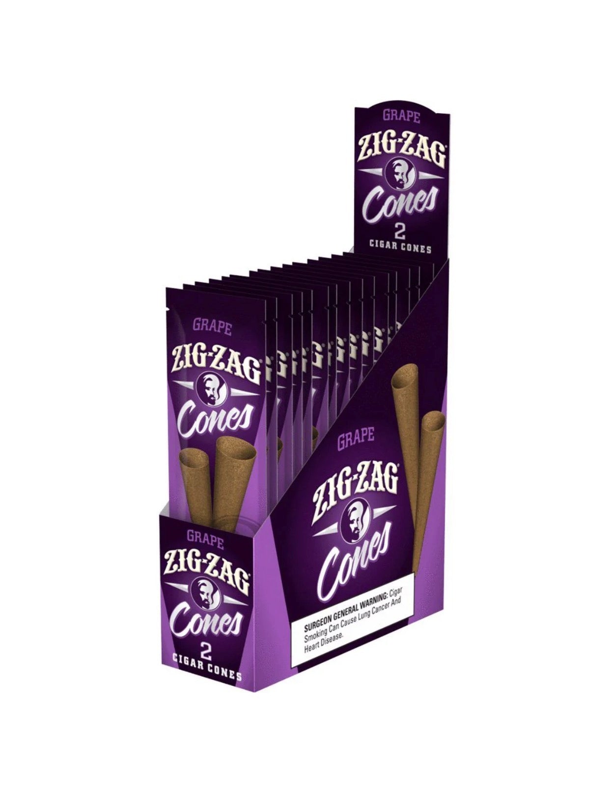 Zig - Zag Cones Grape - Zativa Smoke Store