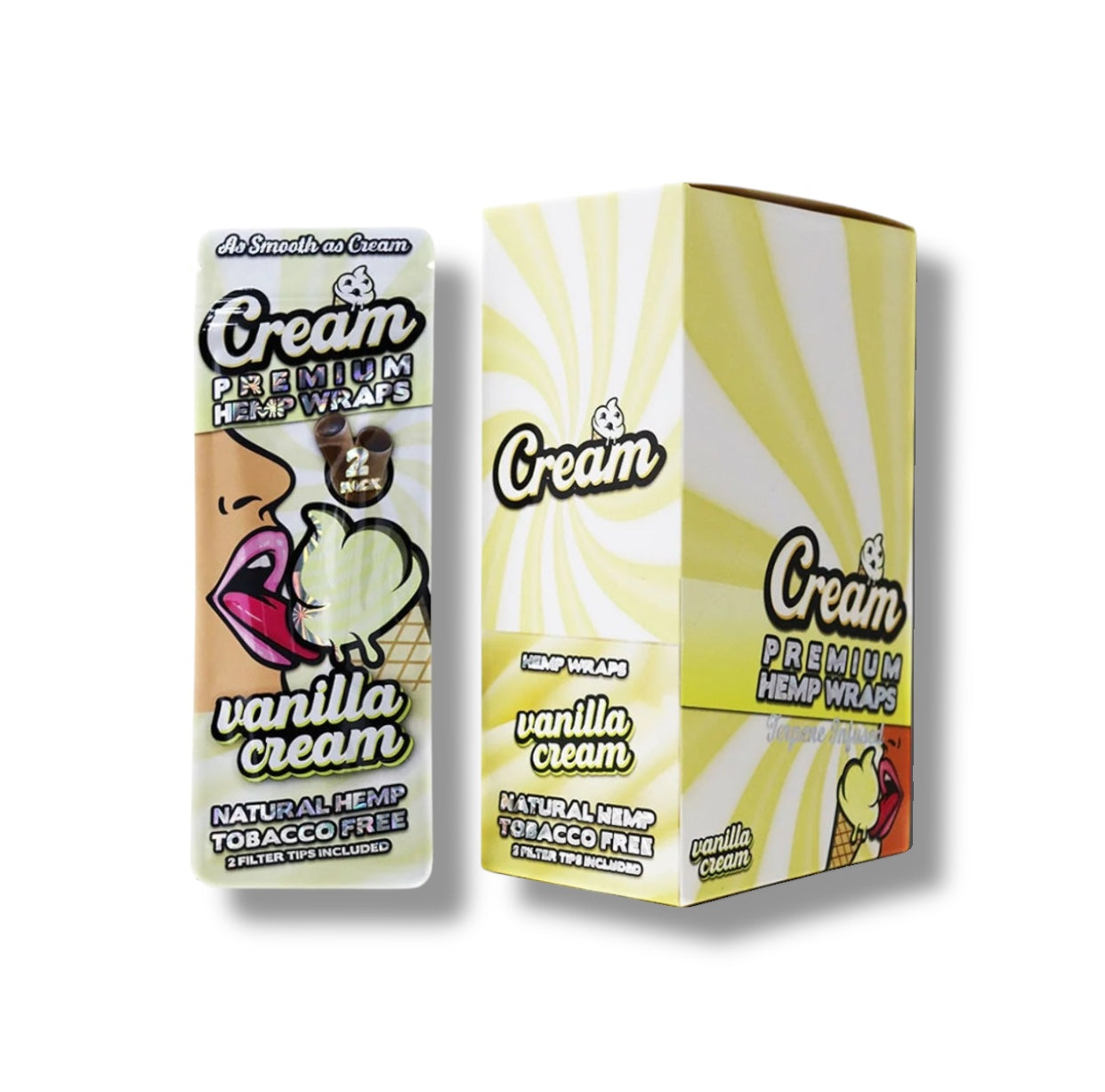 Cream Premium Terpene Infused Hemp Wraps – Vanilla Cream